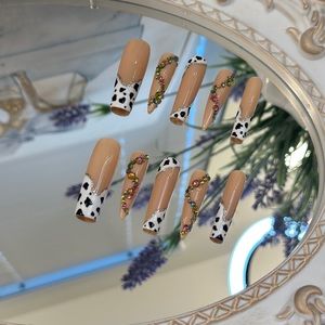 Long Square Handmade Press On Nails